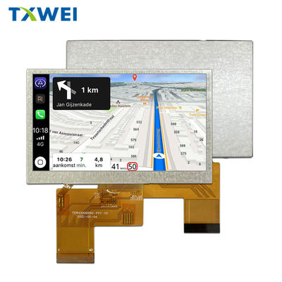 800*480ピクセル4.3インチ TFT LCD 24ビットRGBインターフェースと1200cd/m2 ルメン度