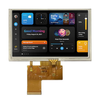 5インチ TFT LCD ディスプレイ IPS/TN 800 * 480 高画質 RGB ポート 40PIN 高明るさ 調整可能