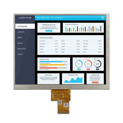8.0インチ 高解像度 IPS カーナビ LCD ディスプレイ 1024*768 ピクセルと広い温度範囲
